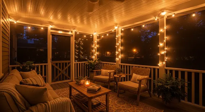 A beautiful and secure screened porch