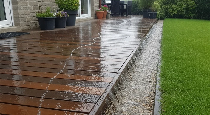 Natural Drainage Under Deck