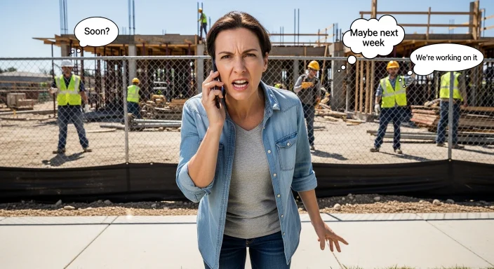 Garage contractor doing poor communication while building a garage