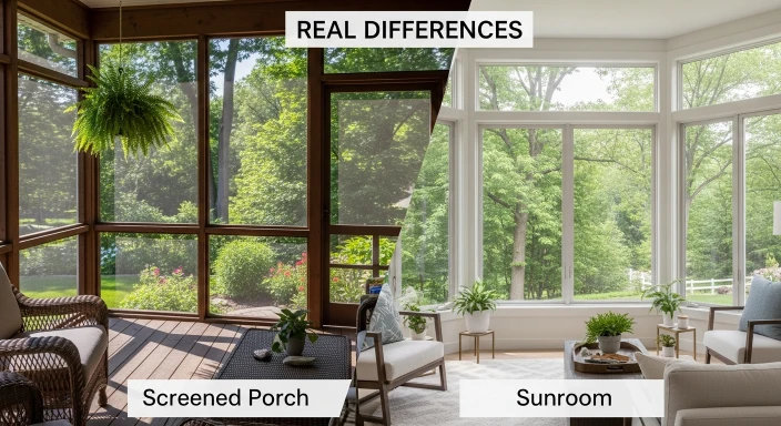 Sunroom vs screened porch