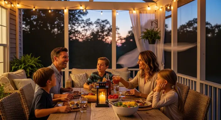 mosquito free screened porch