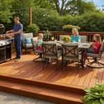 Richmond Backyard Deck with Family