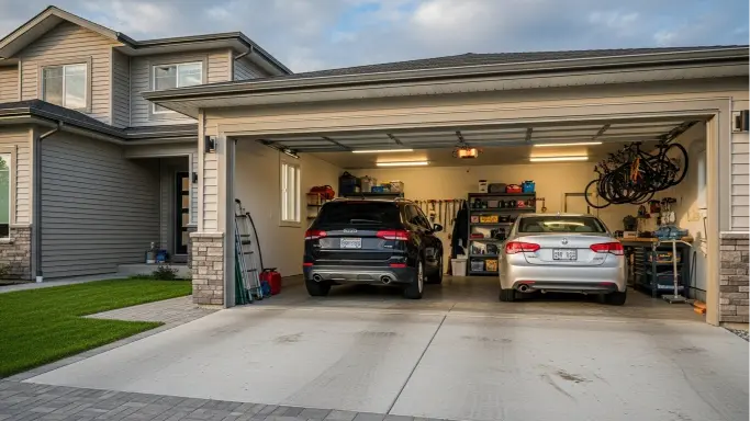 How large should be a two car garage